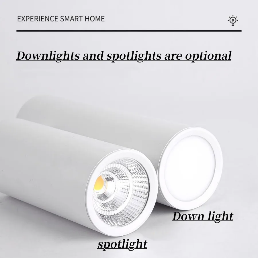Long Barrel LED Down light Spotlight Ceiling light Dimmable COB 12W Surface Mounted Spotlights living Room Bedroom Shop 85-265V