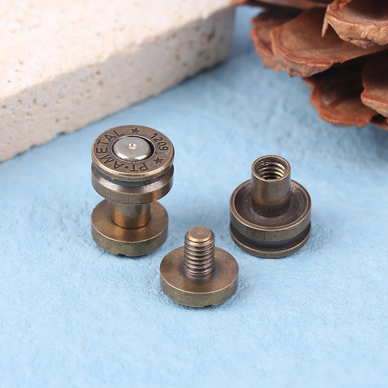 1pc 가죽 공예 봉제 하드웨어 가방 황동 DIY 가방 버클 핸드백 라운드 헤드 잠금 버클 걸쇠 잠금 액세서리