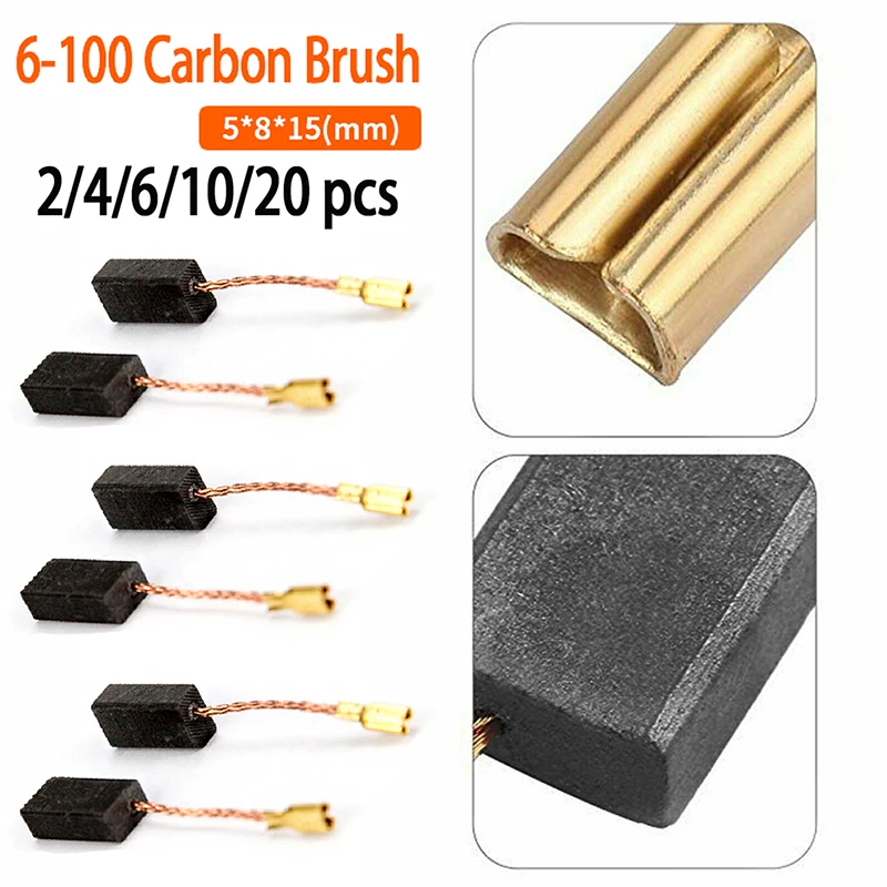 

2/4/6/10/20 PCS Carbon Brush 15x8x5mm GWS6-100/125 Angle Grinder and Other Types of Carbon Brush Electric Tool Accessories