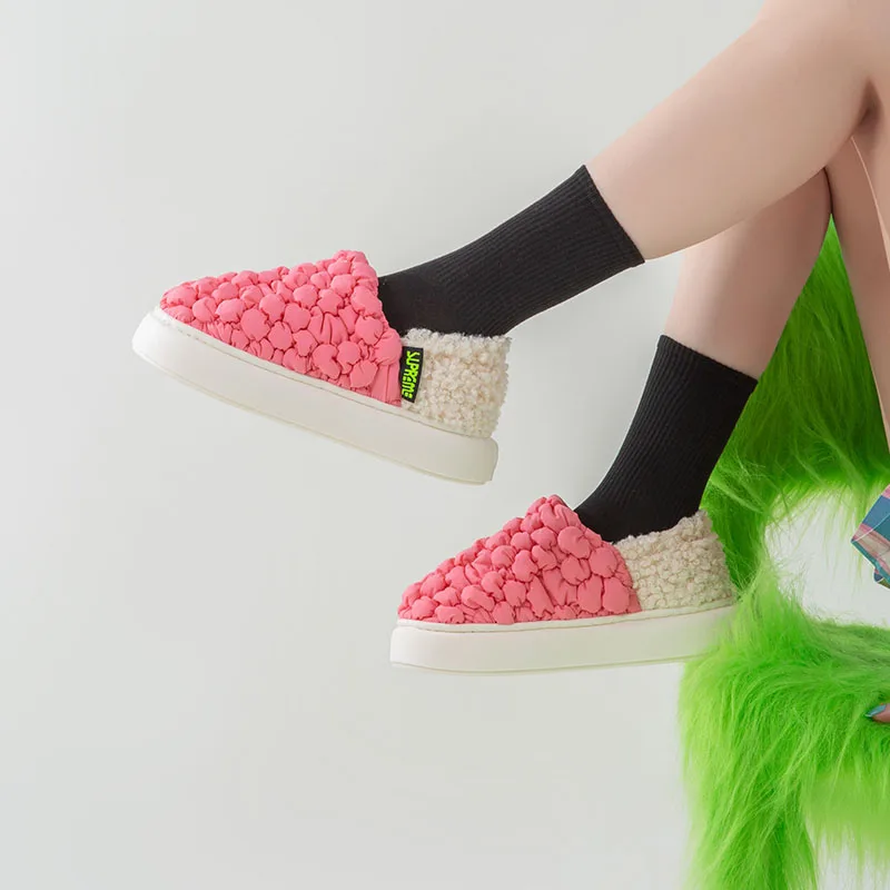 Comwarm Winter Frauen Hausschuhe neue Mode Paar nach Hause Plüsch Hausschuhe warme Baumwolle Schuhe versand kostenfrei Marke Herren Hausschuhe – Detail 18