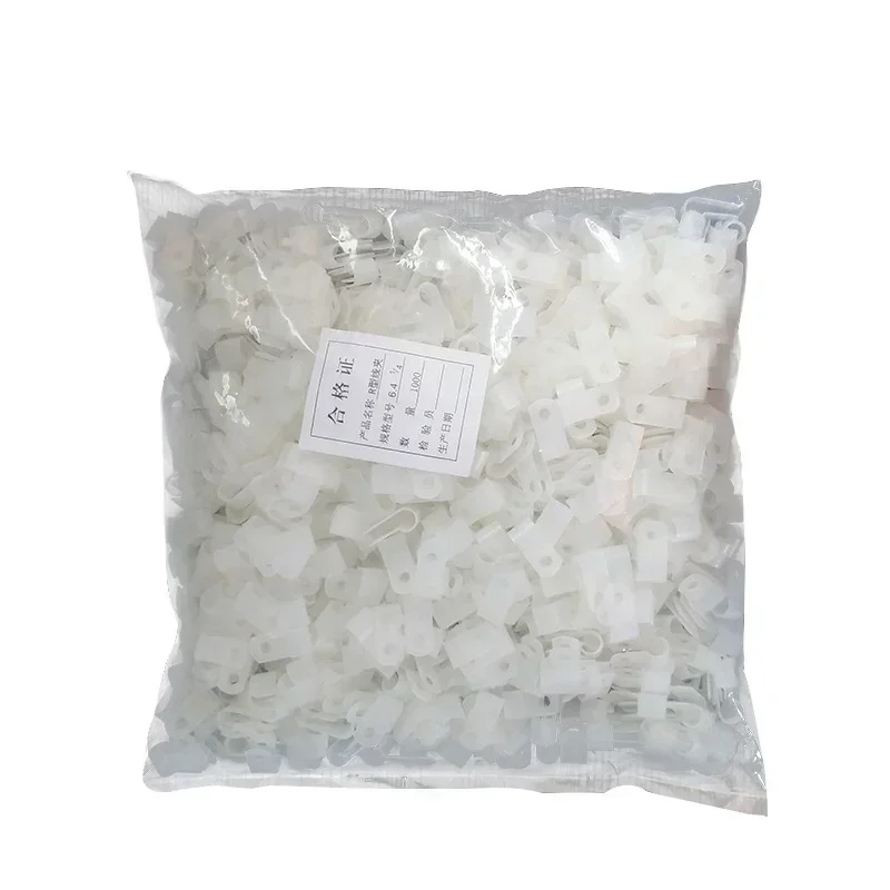 Nylon Wire Cable Hose P Type R Clamp Clips 1000pcs cable clip cable clamp