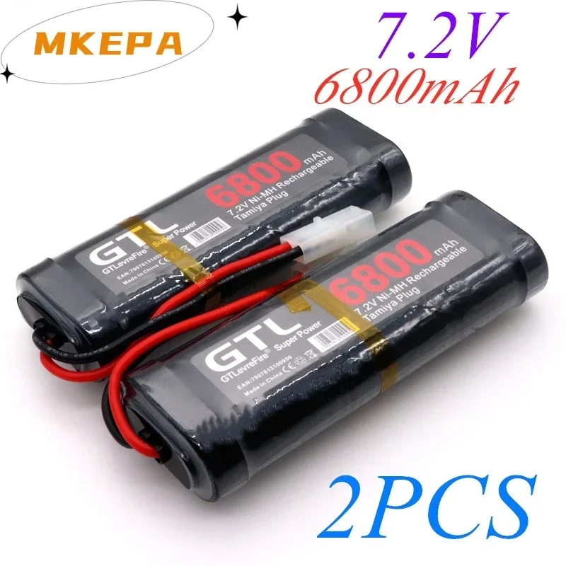 Nuovo 7.2V 6800Mah Nimh Battery Pack Rc Car Truck Bugibot Tank Ni Mh Batterie Grey Dinner Power Supply
