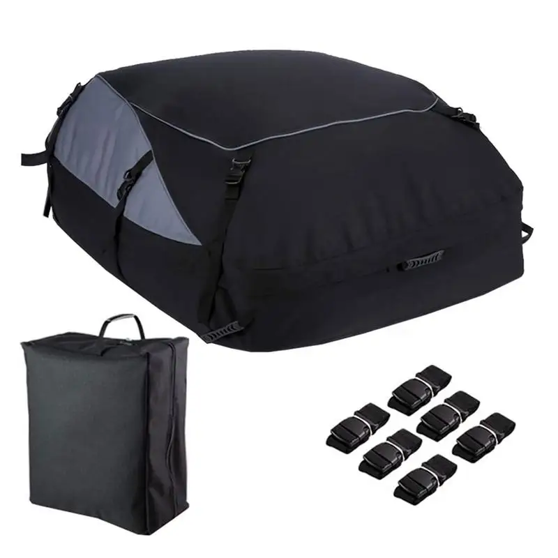 

Car Roof Bag Large Rooftop Cargo Carrier Storage Bag With Extra Straps Waterproof Heavy Duty 600D Car Roof Bag For All Vehicle