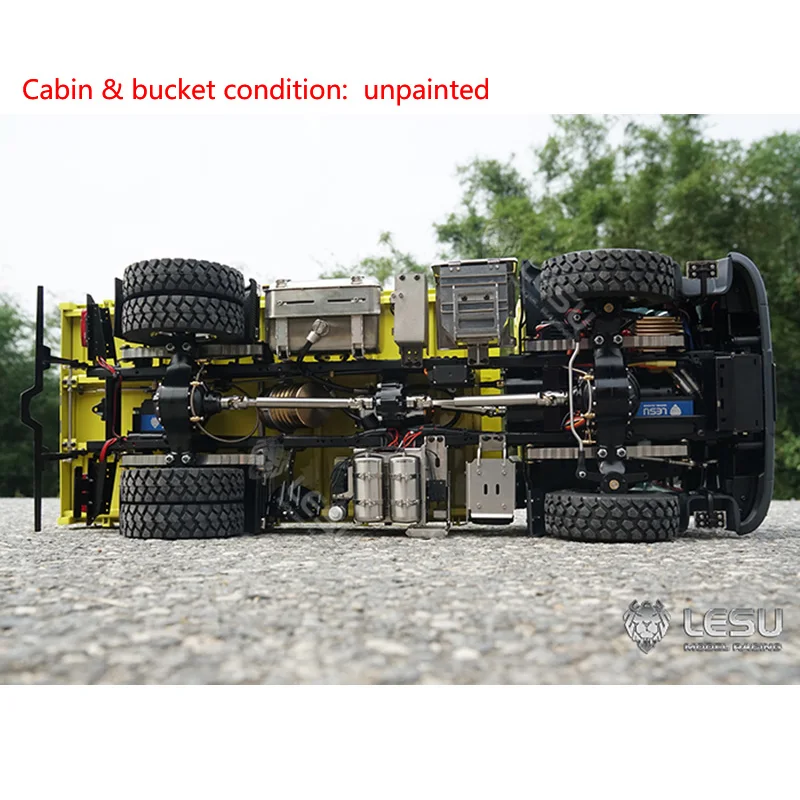 Toys LESU 1/14 4*4 RC Hydraulic Dumper Tipper Trucks Remote Control KIT Vehicle Model Motor Servo Light Sound System TH20393 5