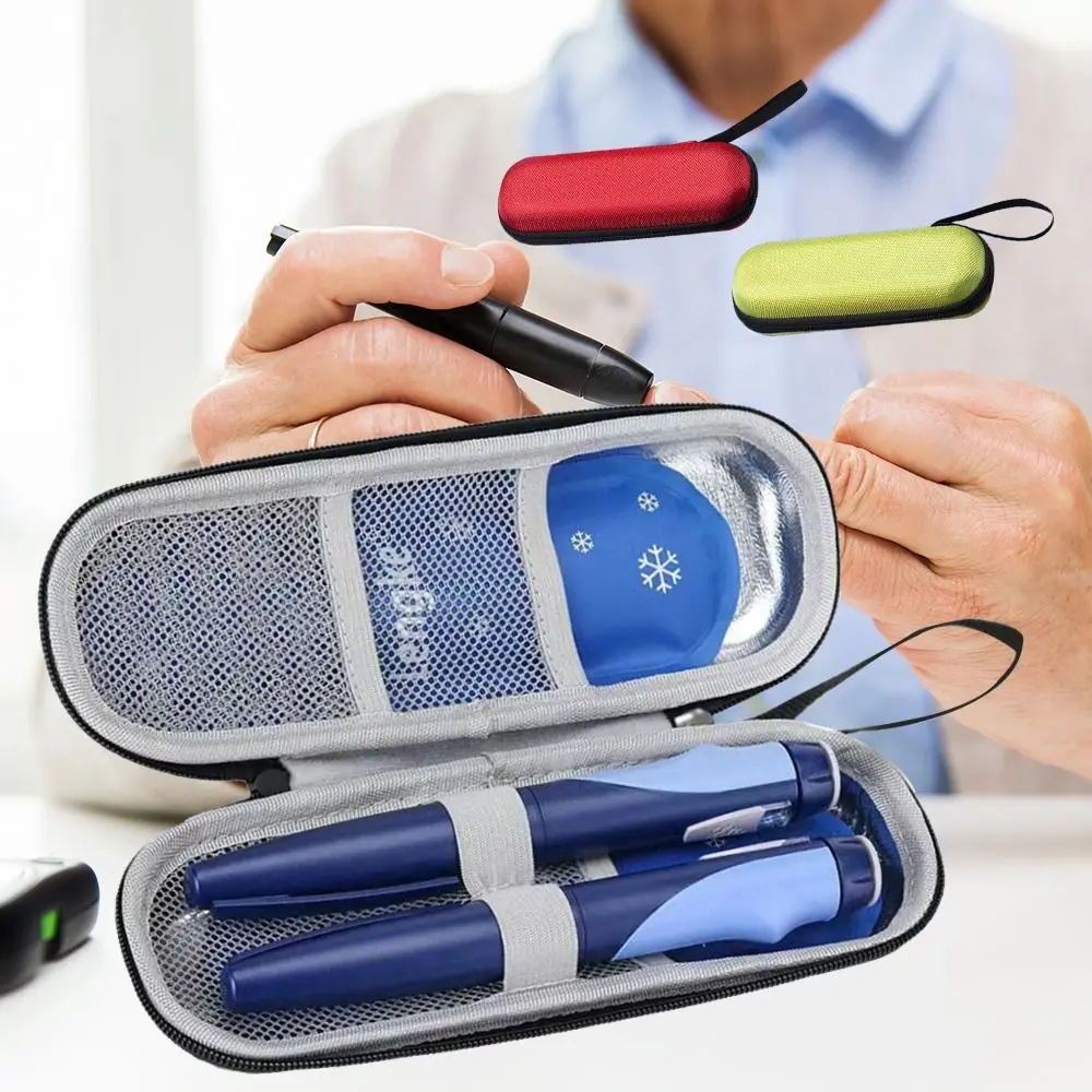 Insulin Cooling Bag Glaciated Cold Storage Bag Medicine Travel Pocket Cooler Pen Bag Pack Drug Freezer with Gels for Diabetes 2