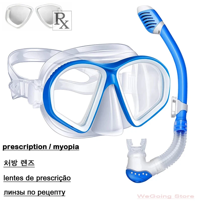 Child Prescription Snorkeling Glasses Set Small Volume Kids Swim