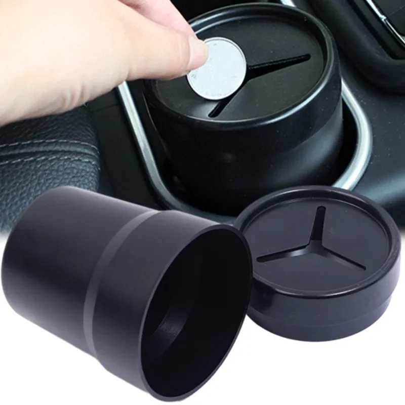 Multifunctional Car Mini Trash Bin Cup Holder Pen Tissue Car Trash Can Auto Holder Cap Mounts Black Plastic Interior Accessories