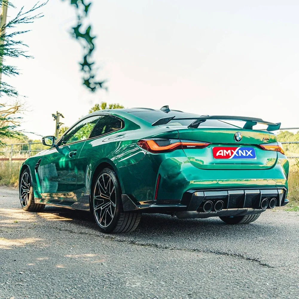 리어윙 건조 탄소 섬유 고정 윙 스포일러, 자동차 개조 장식, 자동차 스포일러, BMW M3 M4 G80 G82 MP 스타일