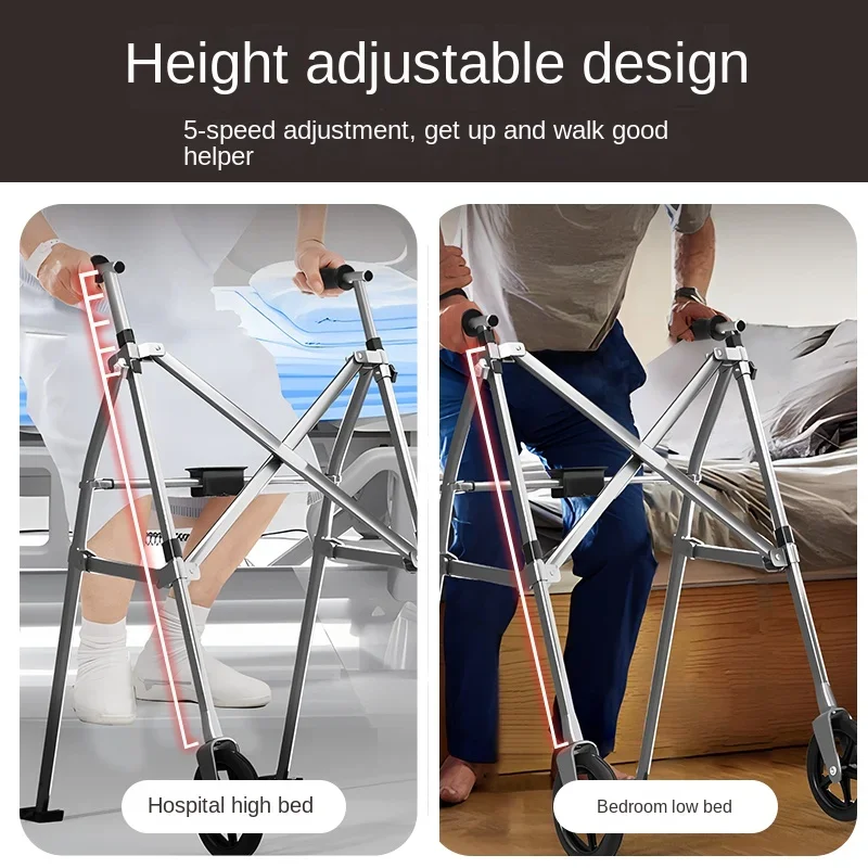 Walking Aid for Elderly Rehabilitation Power-assisted Walker with Handrails Elderly Training Walking Frame for Recovery 3