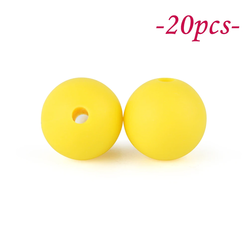 Vibrant Silicone Beads Set for DIY Jewelry & Crafting – 20-Piece Collection