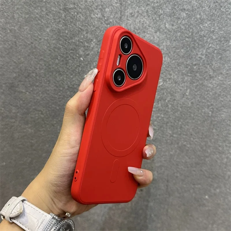 Liquid Silicone Magnetic Shockproof Matte Case, Soft Touch Finish,