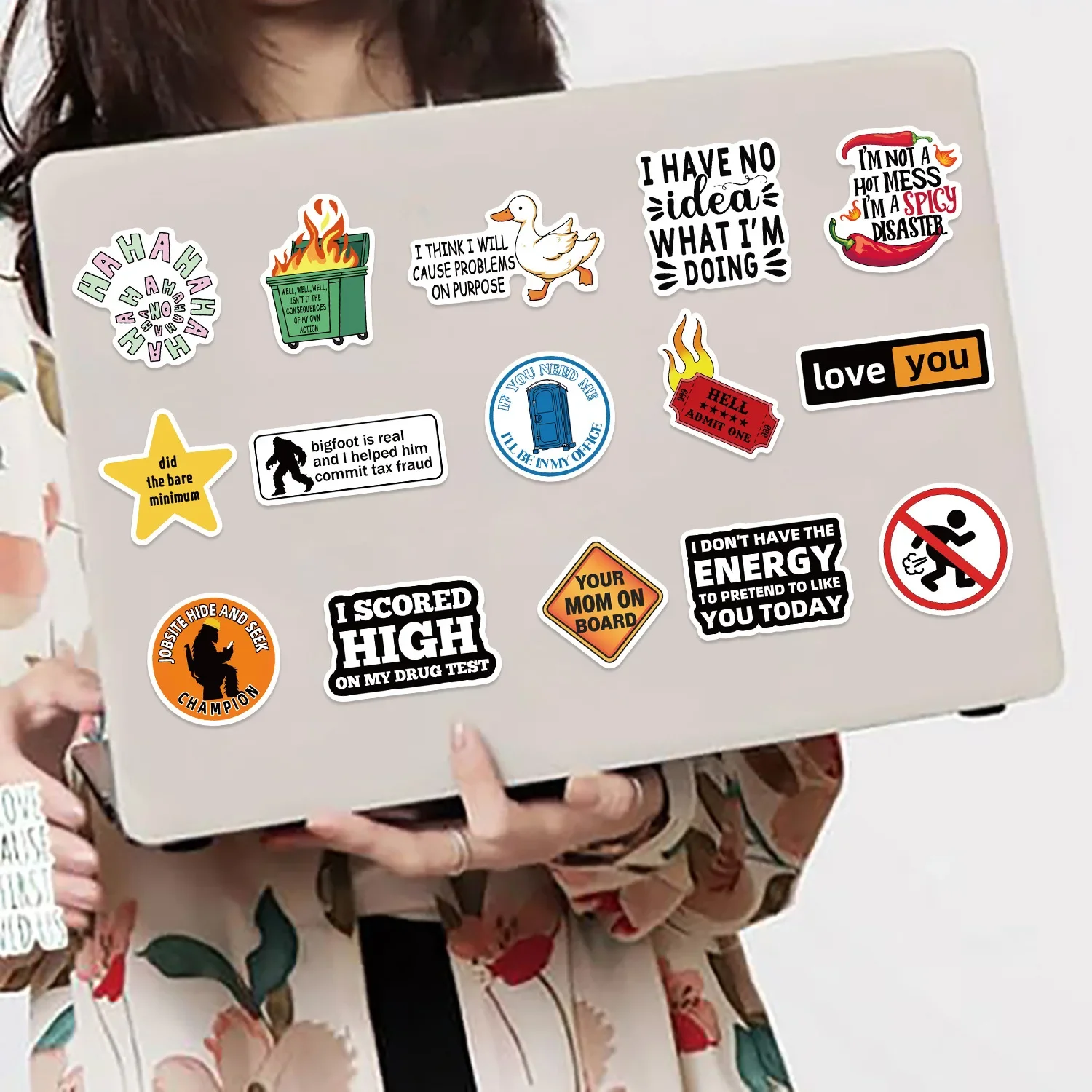 120 PCS Sarcastic Stickers,Funny Boho Sarcastic Stickers For Adults,Snarky, Humo
