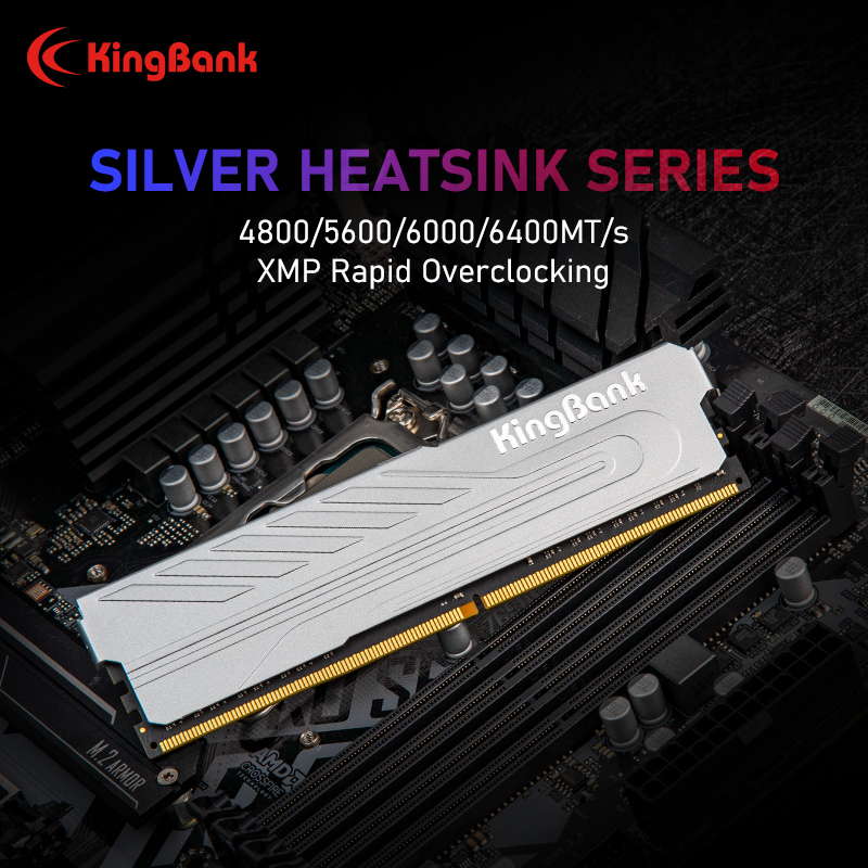 Kingbank Heatsink Memoria RAM ddr5 6000mhz 6400mhz XMP 3.0 8GB 16GB 32GB Desktop memoria ddr5 RAM Dual Channel  Desktop PC