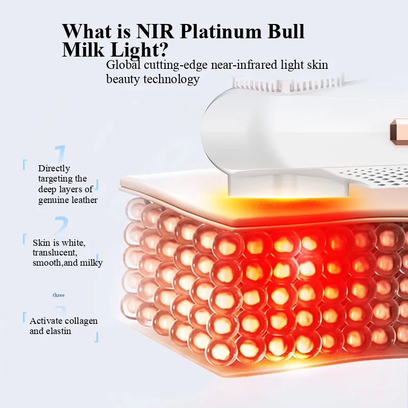 Milk Light Skin Rejuvenation Instrument NIR Therapy Beauty Device Face Whitening Neck Face Lifting and Tightening Beauty Machine