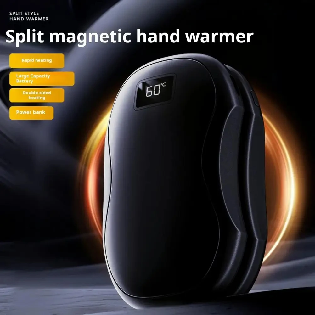 Hand Warmer Large Capacities Digital Display Fast Heating Double Side Warmth Portable Hand Warmer For Winter Outdoors Hiking 2