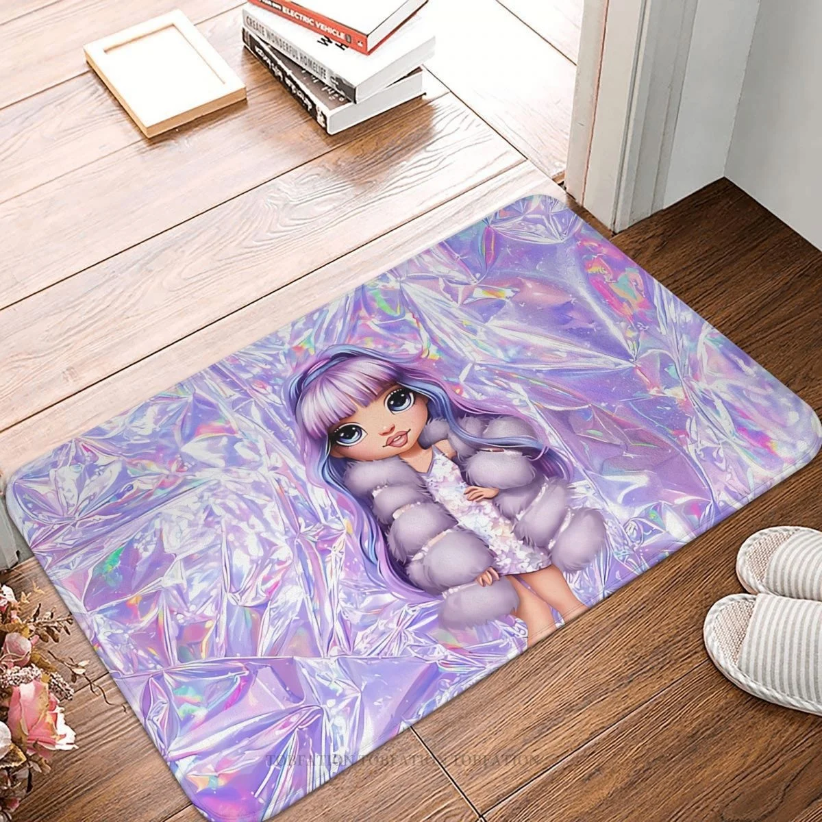 Rainbow High Dolls Bagno Tappeto Antiscivolo Tappetino Per Camera Da Letto In Salice Viola Zerbino Per Porta D'Ingresso Tappeto Per La Decorazione Del