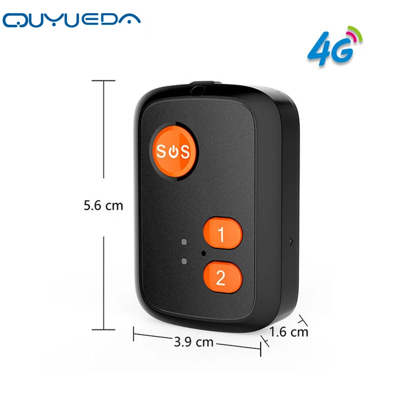 4G GPS Tracking Device For People Elderly Children Locating Pendant IPX7 Waterproof SOS Two-Way Calling Auto Fall Alarm Fence