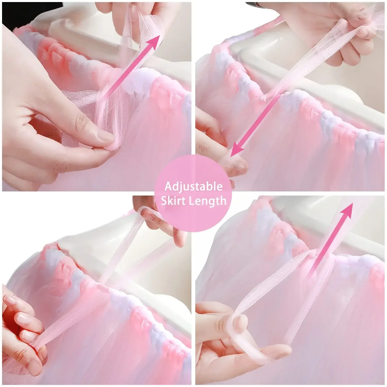 High Chair Tutu Skirt Wedding Event Desk Cover Tulle Chair Skirt Party Supplies for Christmas Halloween Birthday Decoration
