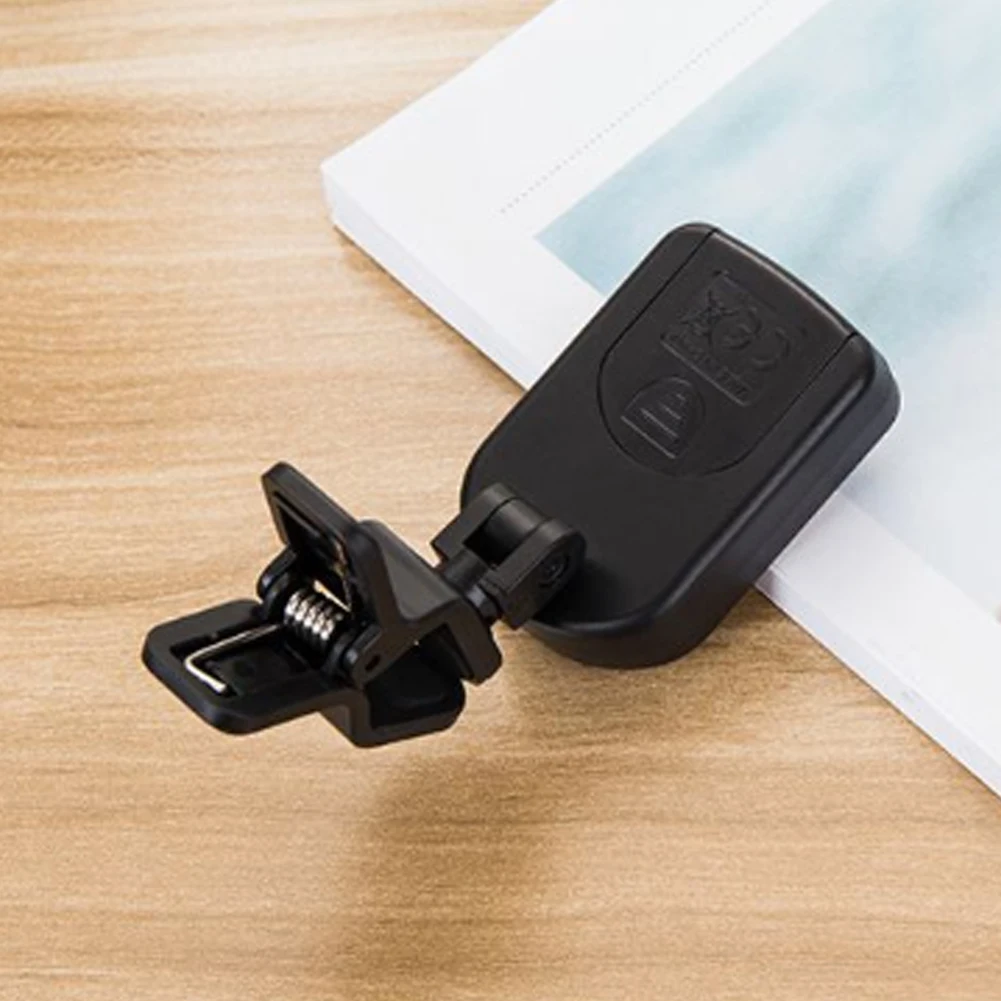 LCD Display Digital Clip-On Tone Tuner 3V Button Battery Chromatic Tuner Clip On Guitar Tuner for Guitar/Bass/Violin/Ukulele