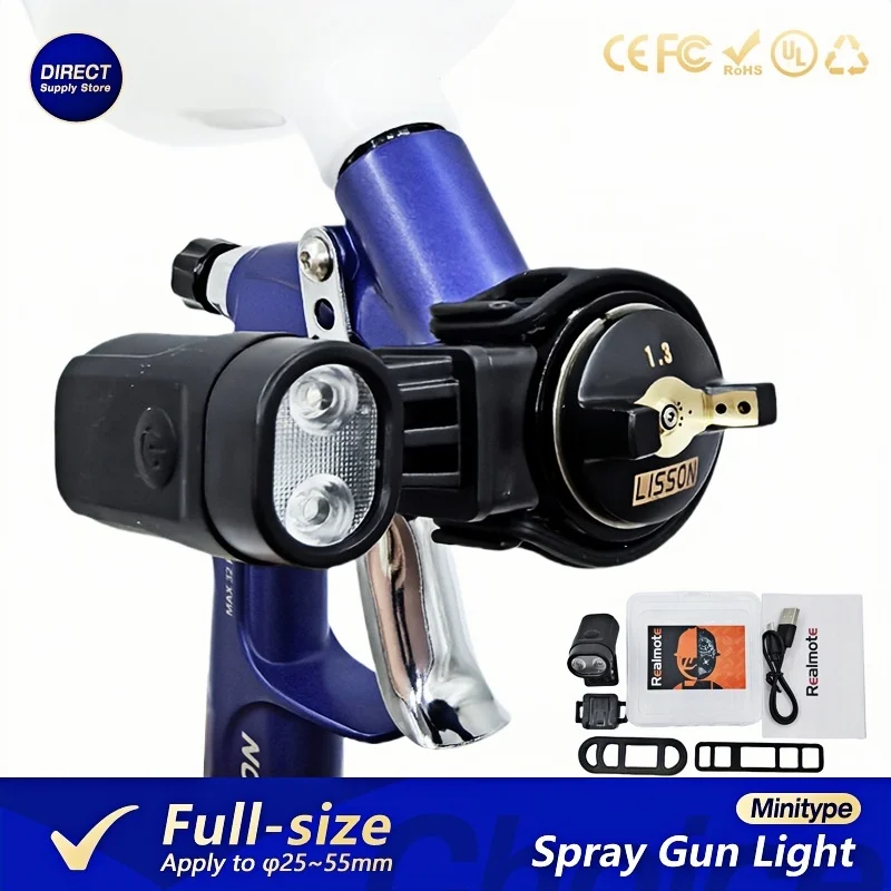 Spray Gun Upgrade Universal Light 2 Straps Airbrush Paint Fill Light Adjustable Lighting Power Painting Tool Accessories