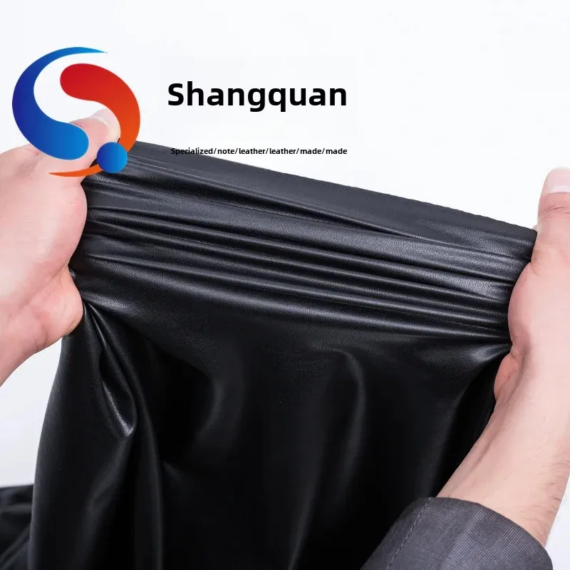 Skin-friendly PU Leather Fabric Sheepskin Patterned Drapery Artificial Clothing Material for Men Women Children And Babies