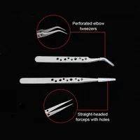 Industrial Tweezers Electronics Anti-static Precision Stainless Curved Straight Tip DlY Hand Tools Phone Repair JMNZ04 4
