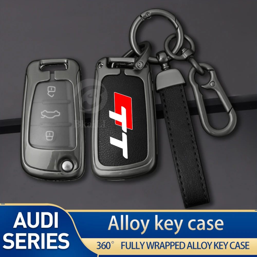 

Suitable for Audi TT TTRS 8j 8n 8s mk1 mk2 mk3 S line zinc alloy car key case remote control protector keychain accessories