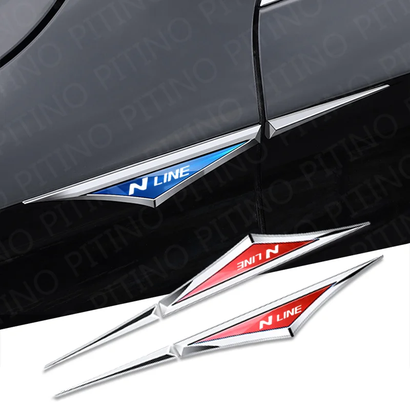 

For Hyundai N LINE i30 i20 Accent Tucson Elantra Car Accessory Side Doors Blade Car Stickers Auto Accessories Interiors 2pcs
