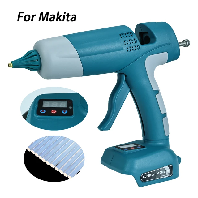 100W Cordless Hot Melt Glue Gun with 11mm Glue Sticks for Makita