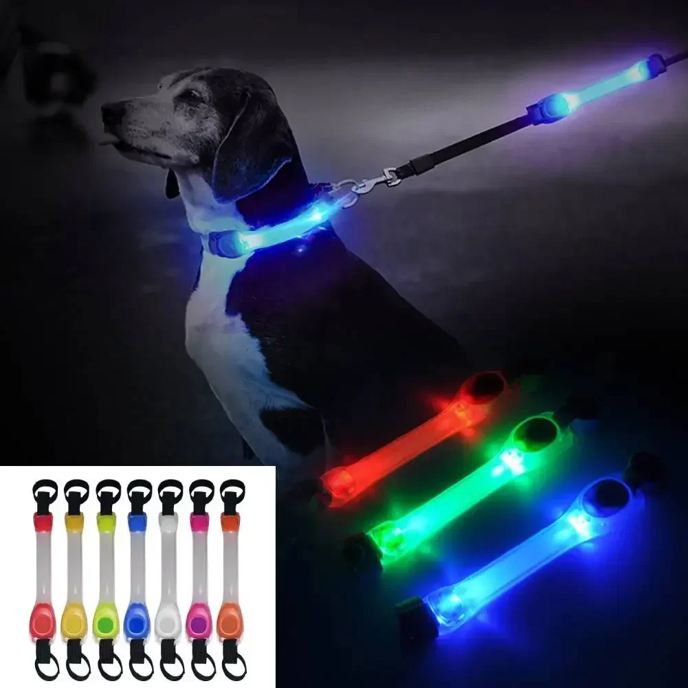 

Dog Anti Lost Safety Glowing Collar LED Flashing Light Strip Waterproof Warning LED Light Collars for Pet Leash Harness perros