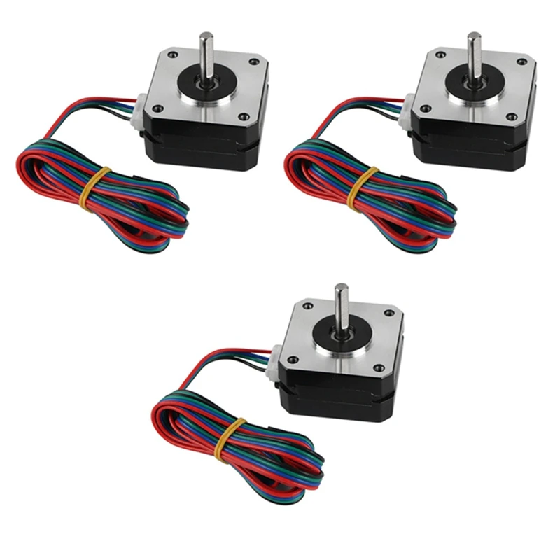 

3X 3D Printer Parts Extruder NEMA 17 Stepper Motor 42X42x23mm 17HS4023 For Ultimaker Prusa I3 Kossel Corexy