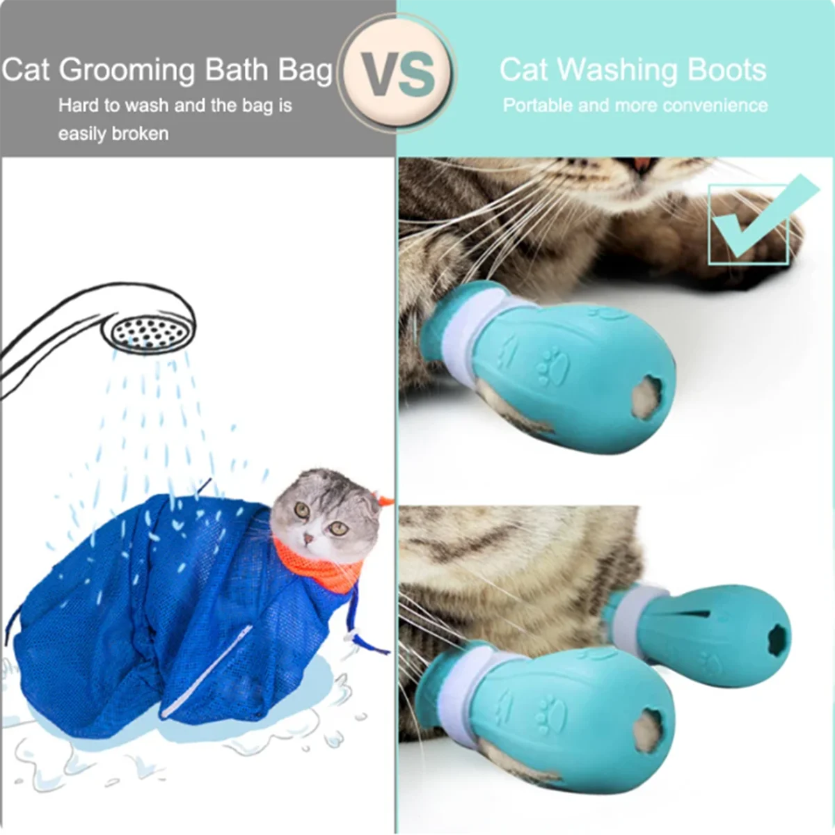 Pet supplies anti scratch cat foot covers, cat bathing tools, pet foot covers, paw covers