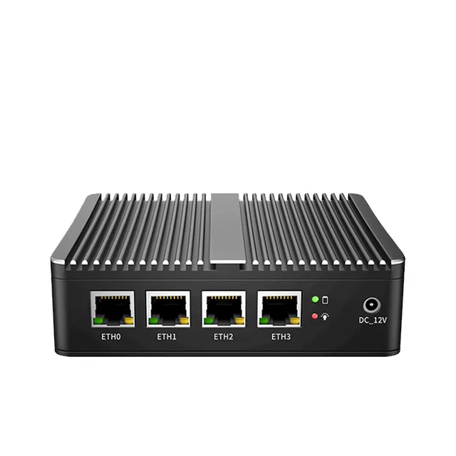 Безвентиляторный мягкий маршрутизатор Celeron J4125 Mini PC Quad Core 4x Intel i225/i226 2.5G LAN HD VGA pfSense Firewall Appliance ESXI AES-NI 6