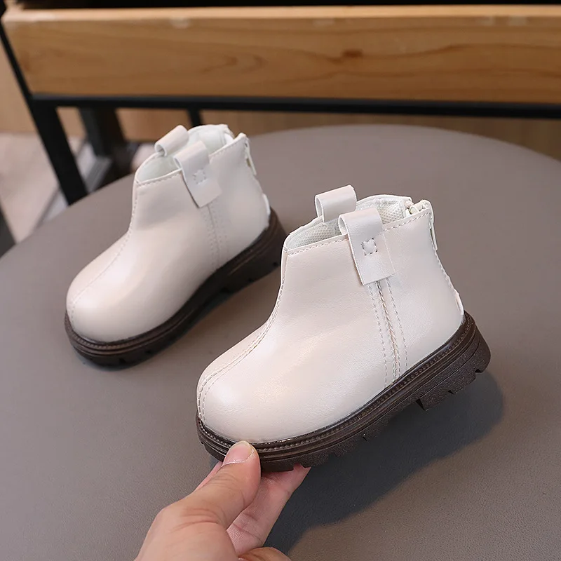 1-3 Years Baby Toddler Boots Autumn Little Kids PU Leather Boots Soft Breathable Ankle Shoes Baby Boy Girl Baby Shoes Baby Boots