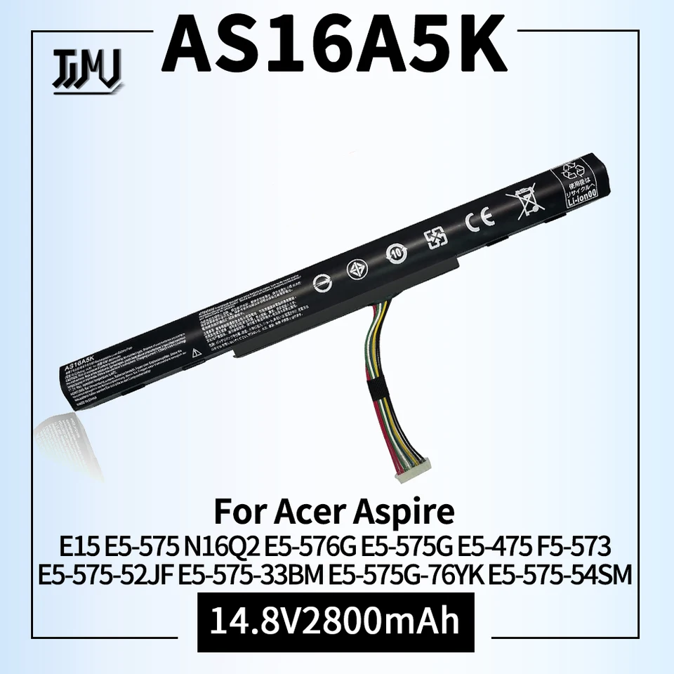 CRLYLC AS16A5K AS16A7K AS16A8K Notebook Laptop Batterij voor Acer Aspire E15 E5-475 E5-475G E5-476 E5-476G E5-523 E5-523G E5-553 E5-575 E5-575G E5-575T E5-553 E5-553G E17 E5-774 E5-774G battery