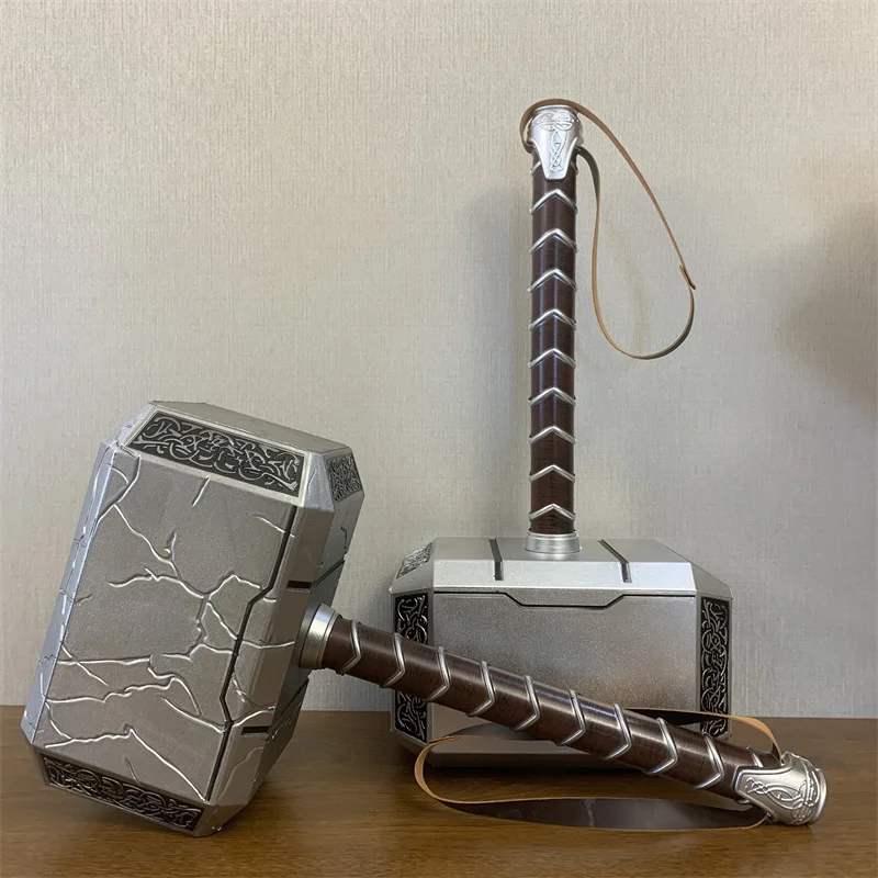 Big Super Hero Waffe Hammer Battle Thunder Damage Hammer 1:1 Cosplay Modell Bühne Halloween Requisiten Spielzeug Geschenk 44 cm Sicherheitsgummi – Detail 15
