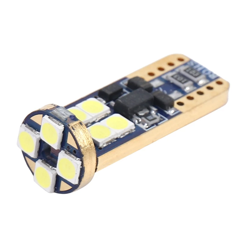 T10 168 LED 자동차 전구, 194 W5W 12-SMD 3030 칩셋 LED 전구 캔버스, 자동차 인테리어 돔 맵 도어  라이센스, 40 개