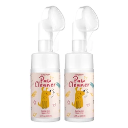 Gentle Pet Paw Cleansing Foam with Soothing Plant Extracts and Soft Brush (Pet Paw Cleaner)