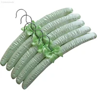 5pcs/Lot Fabric Coated Hanger Sponge Padded Hangers Hanging Clothes Hangers Hotel Shop Display Rack Hangers 18 Colors 38.5CM 2