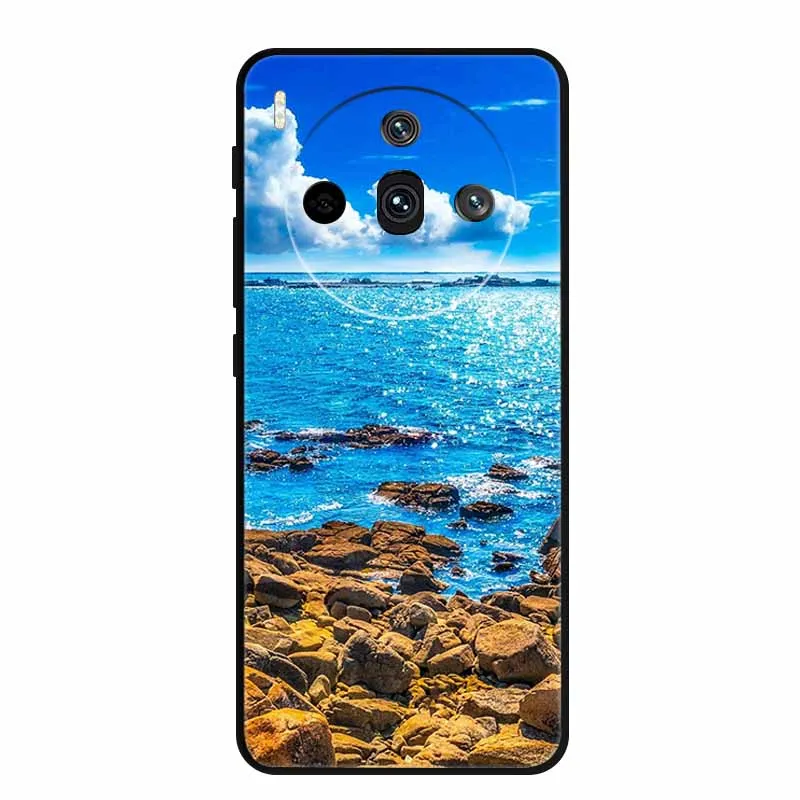 Sleek Black Silicone Fashion Phone Case – 6.78 Soft Back Cover