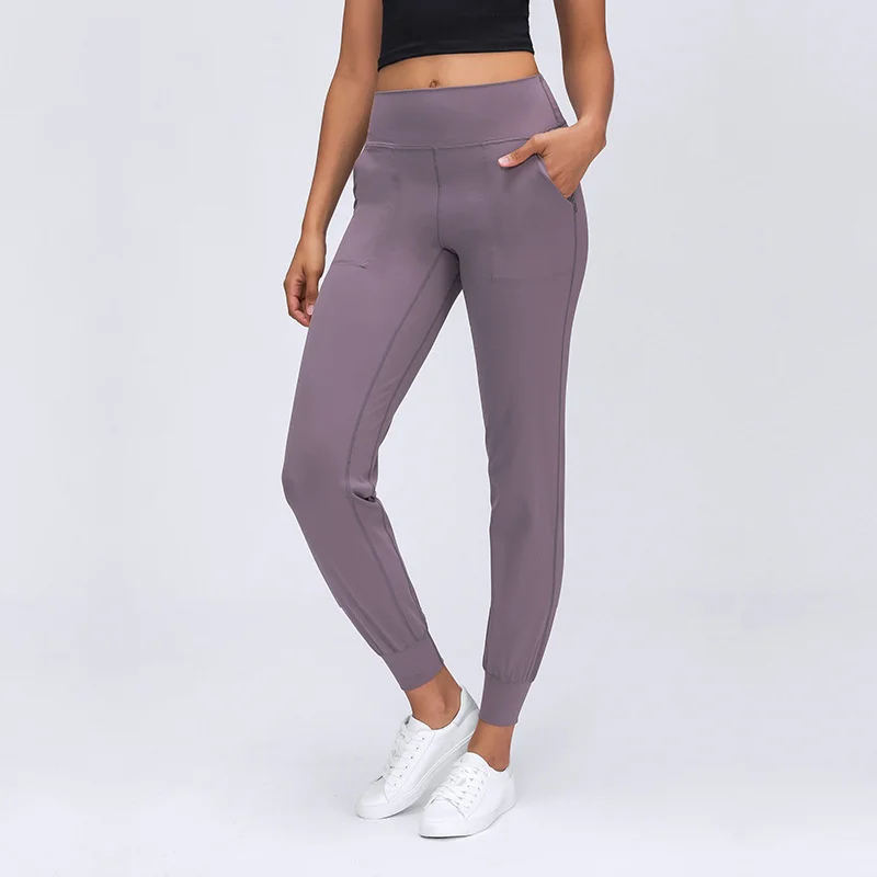 Pocket Yoga Pants Women High Waist Loose Sports Pants Gym Sports