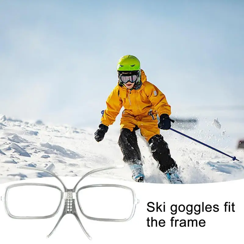 Ski Goggle Lens Prescription Inserts Adjustable Optical Adapter Flexible Bendable Inner Frame For Glasses Wearers Outdoor Skiing 2