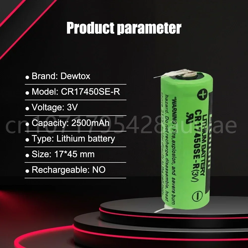 10PCS New CR17450SE-R (3V) CR17450 CR17450SE with Leg Instrumentation Equipment Industrial Control PLC Lithium Battery 2