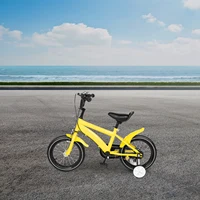 Vélo d'apprentissage pour enfants de 14 pouces, jaune soleil, design délicat et rêveur, structure robuste et réglable, compagnon de vélo sûr pour les enfants en plein air, au parc ou dans le quartier 6