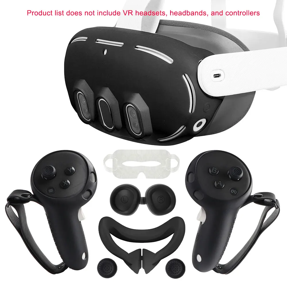 Silicone Protective Cover Set for VR Headset and Controller Accessories