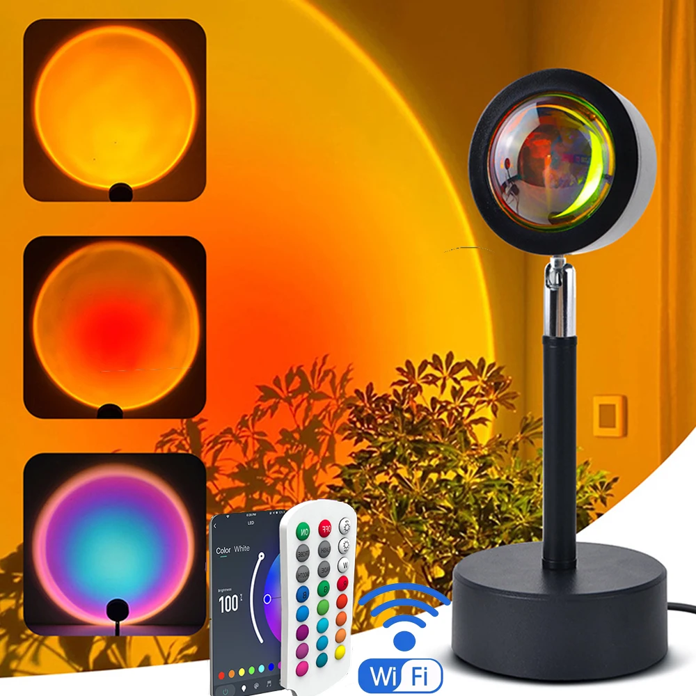 SmartWIFISunsetLampsAppControl16MillionColorsRGBLedNight