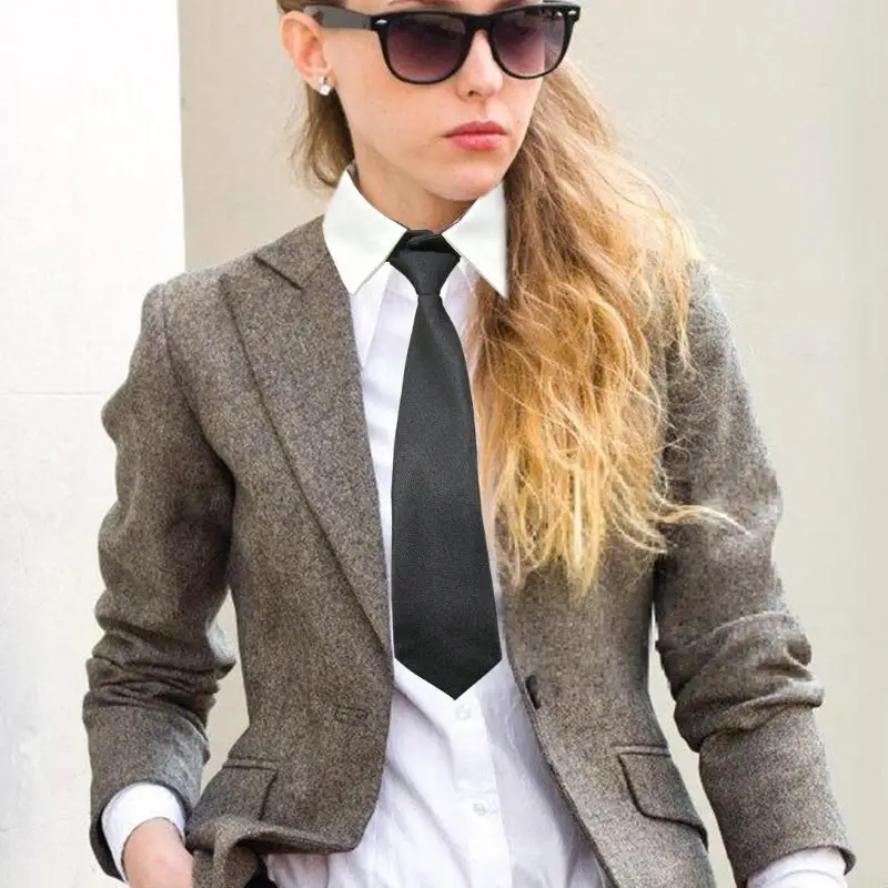 Fashionable Shirt False Collar with Necktie Front for Women's Detachable Collar