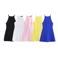 Interlock halter Dress ETJ 2025 new sexy sleeveless A-line fitted dress is made of stretchy and flexible knitted fabric - Image 2