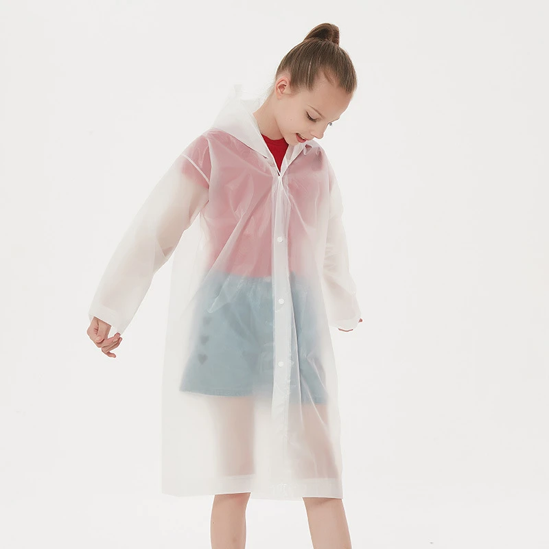 Children Rain Poncho Non-Disposable Travel Rain Gear Coat Outdoor Hiking Accessories Child Raincoat Kids Rainwear Waterproof