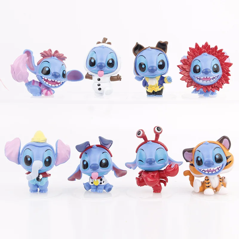 thumbnail image 1 of Disney-figuras de acción de Stitch para niños, juguetes de modelos misteriosos, muñecos de Lilo Kawaii, regalo de Navidad, 8 unidades por Set, 1 of 5
